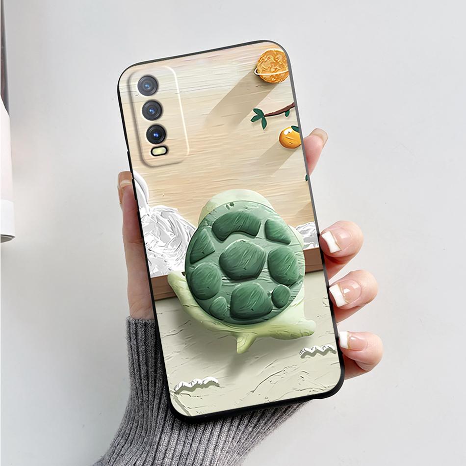 For Vivo V2027 V2029 Vivo Y20 Y20i Y20s Case Cute Bear Cartoon Frog Back Cover Soft Silicone Funda For Vivo Y11s Y12s Y12a Etui