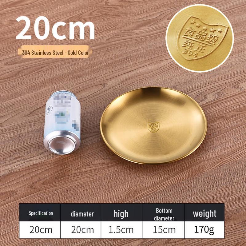 Runde Platte aus Edelstahl 304 im koreanischen Stil