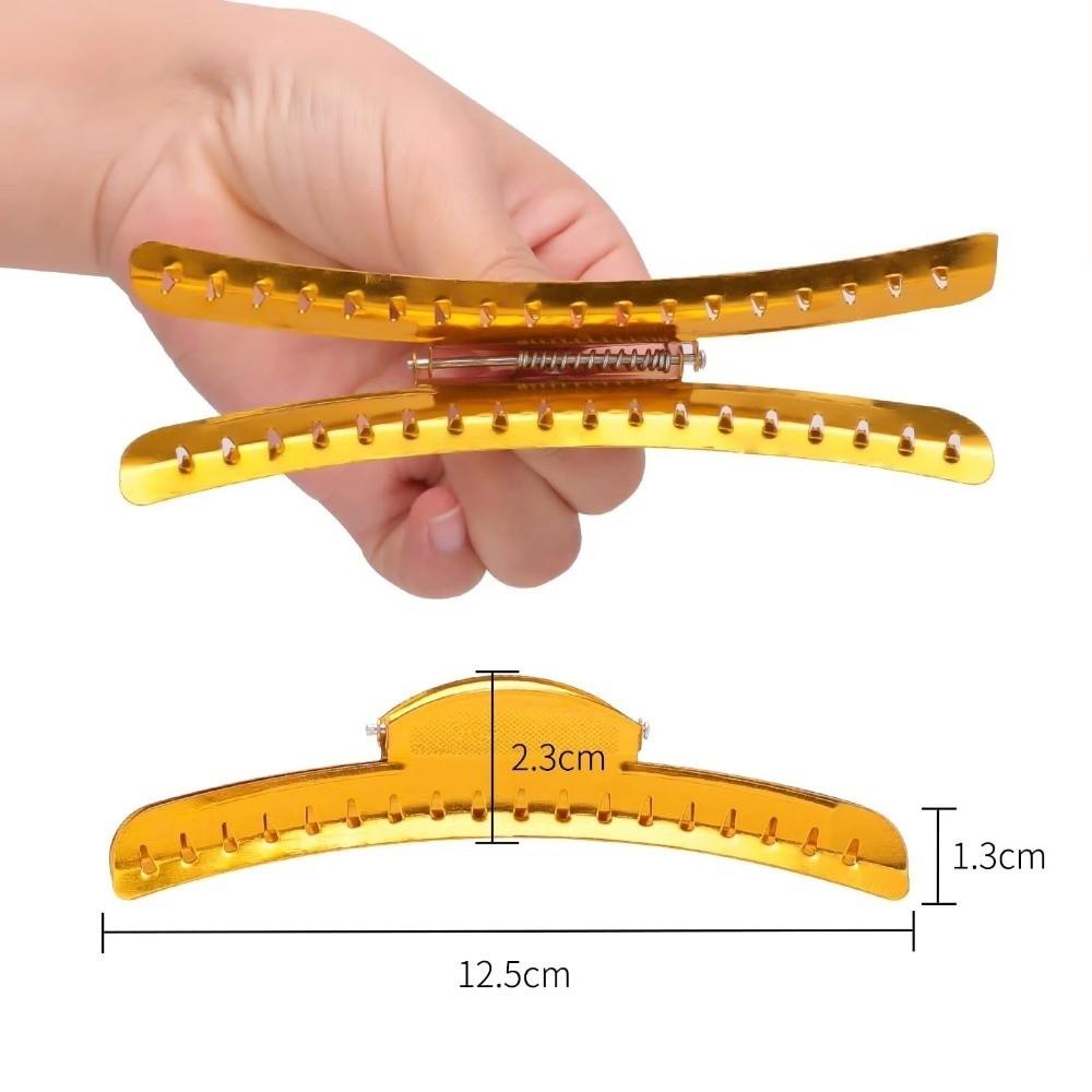 6Pcs Aluminum Alloy Wave Hair Clips Lightweight Hair Fixed Hairclips Salon Use