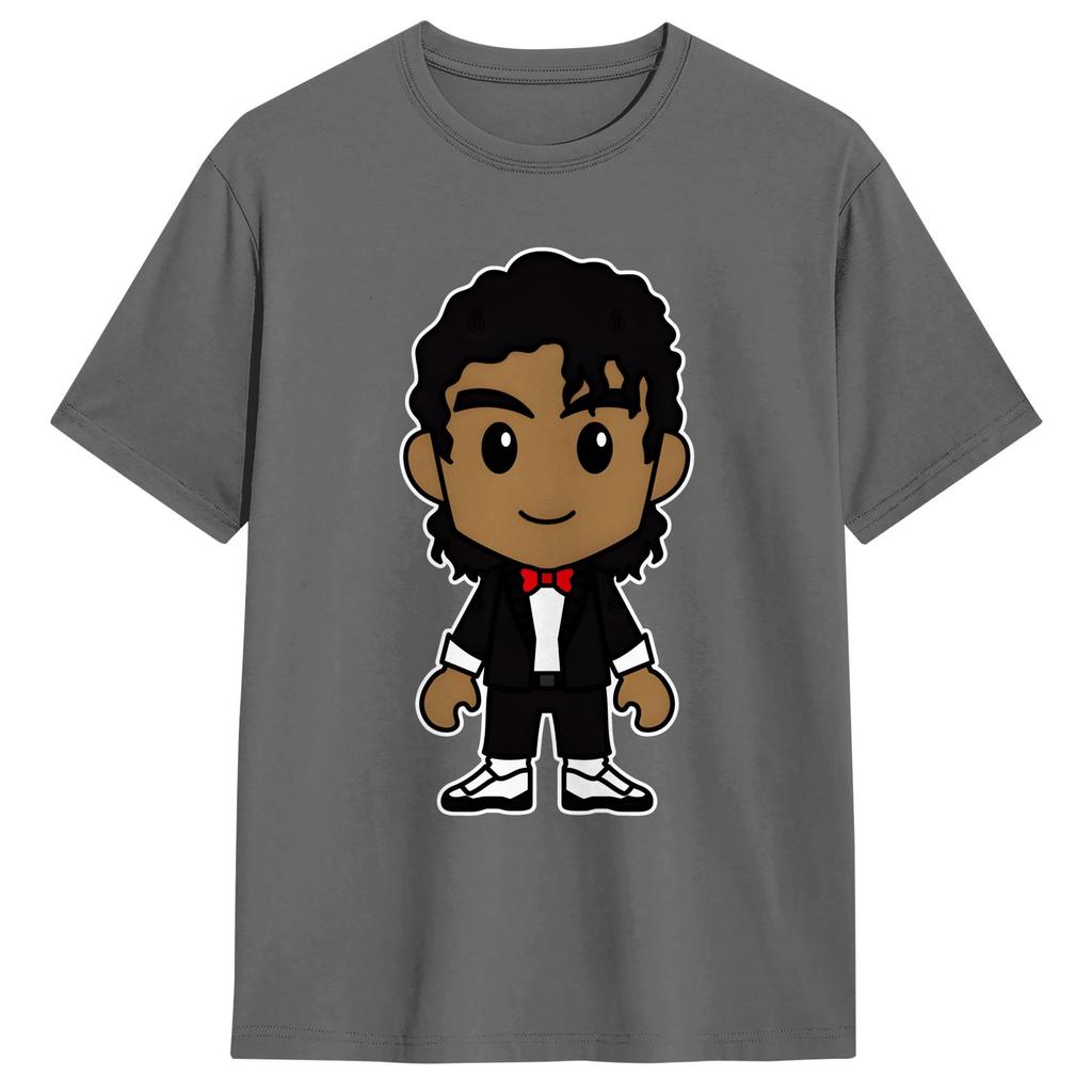 MMichael JJackson Chibi MJ Billie TShirt Harajuku T Shirts Short Sleeve Y2K Basic Tops Summer Cotton Plus Size Top Tees