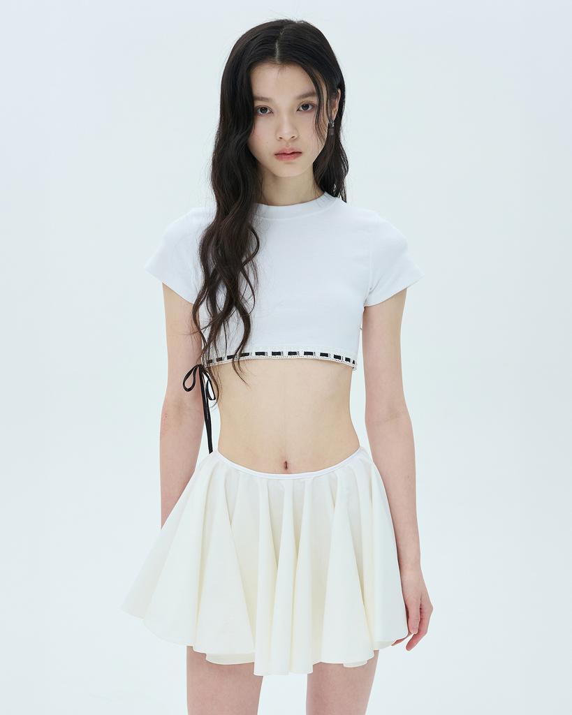 Leobyui Multi-Circle Skirt White