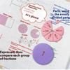 1 Set Kids Magnetic Fraction Tiles & Fraction Circles Math Manipulatives For Elementary Magnetic Fraction Educational Puzzle Toy
