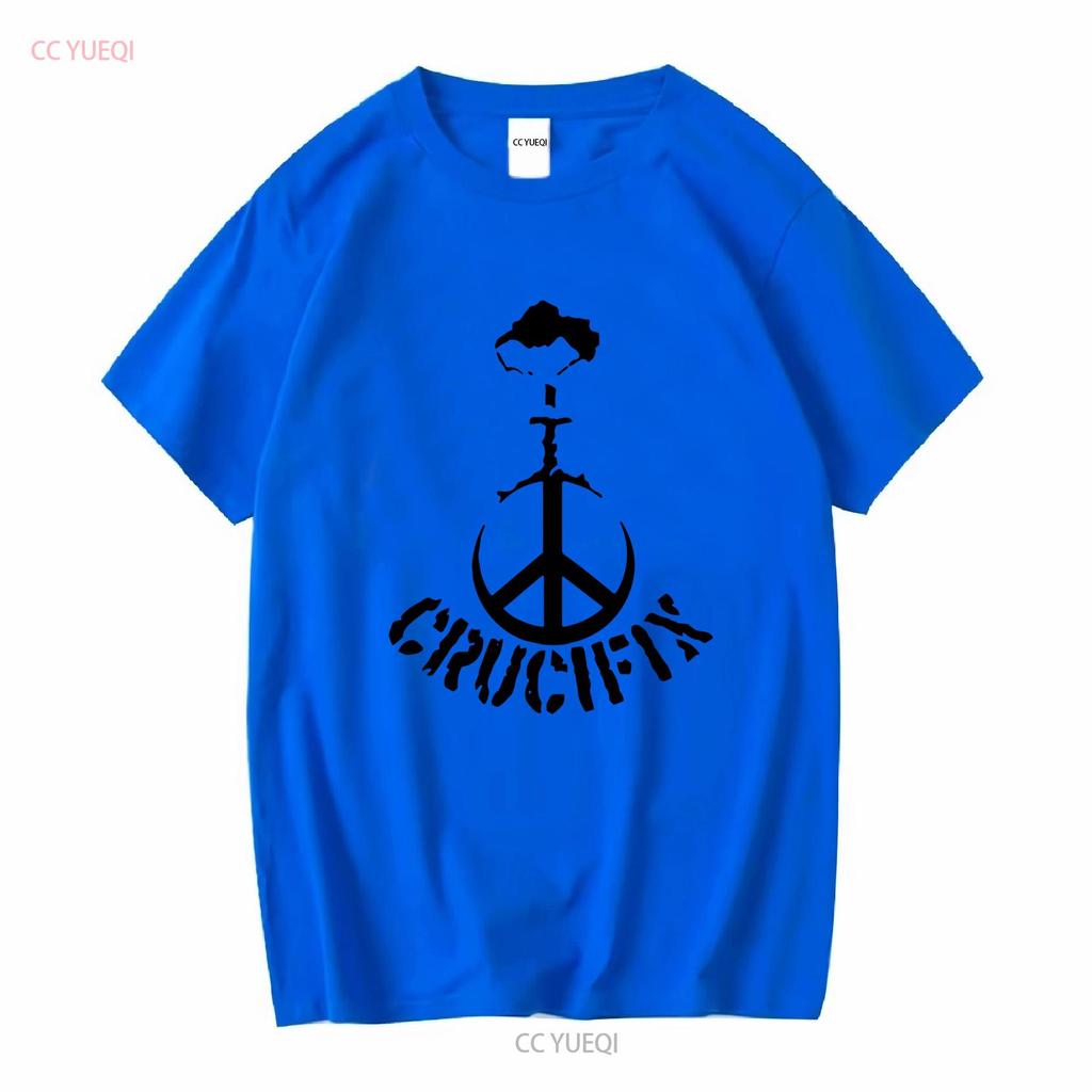 Crucifix Hardcore Punk Rock Band T Shirt S 2XL Vintage Washed Stylish Streetwear Graphic Breathable Homme Designer Clothes