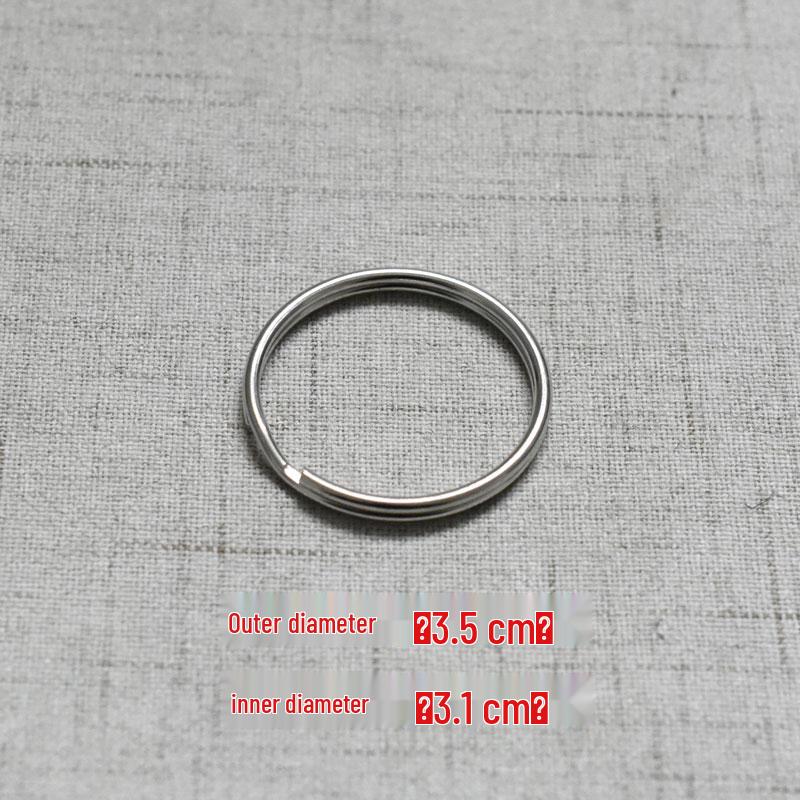 Stainless Steel Keychain: Small Iron Ring Pendant for DIY Accessories, Car Keychain, Thickened Design.