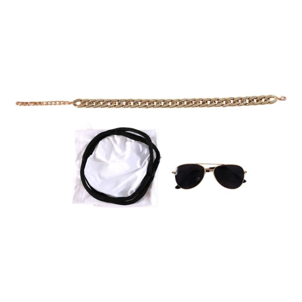 Triangular Hijabs Pet Middle Eastern Dress Set Dress Up Role Play Dogs Cats Cosplay Costume Cuban Link Chain
