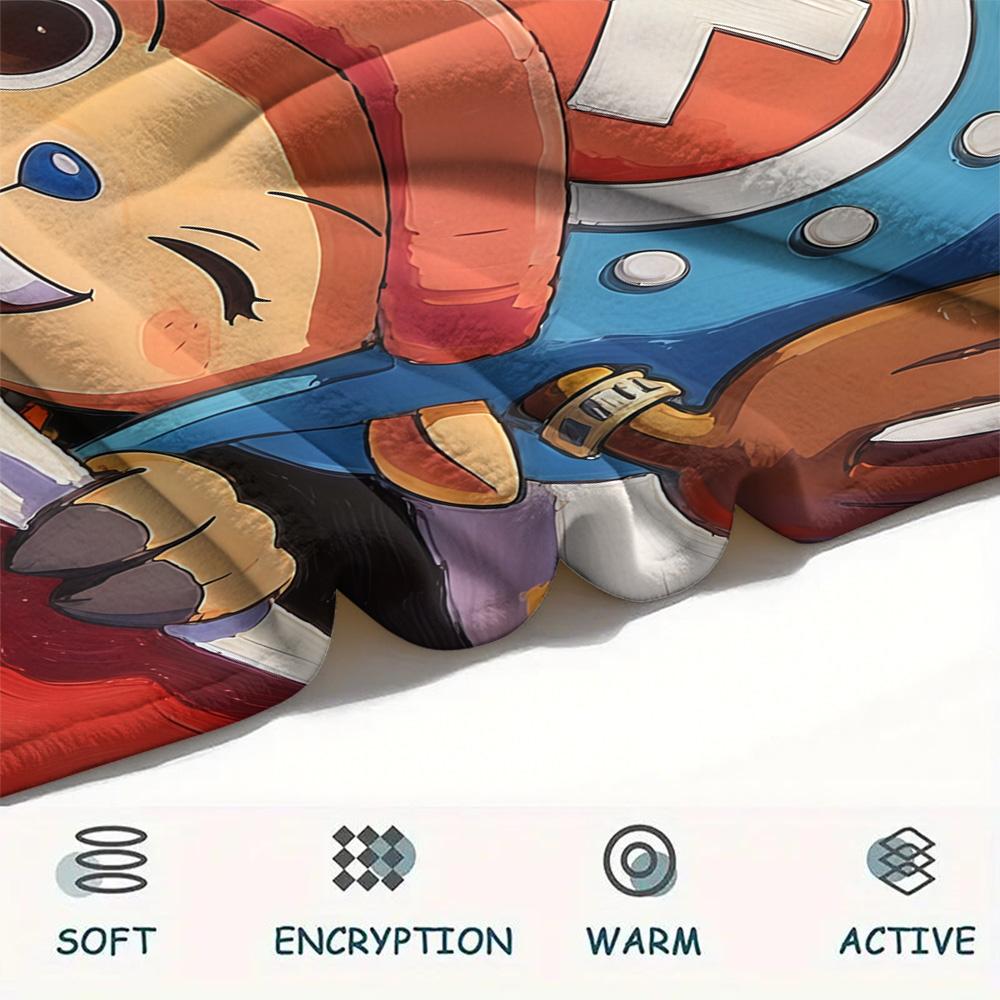 One Piece Chopper Theme Collection flannel blanket, soft flannel for daily use, great gift for fans