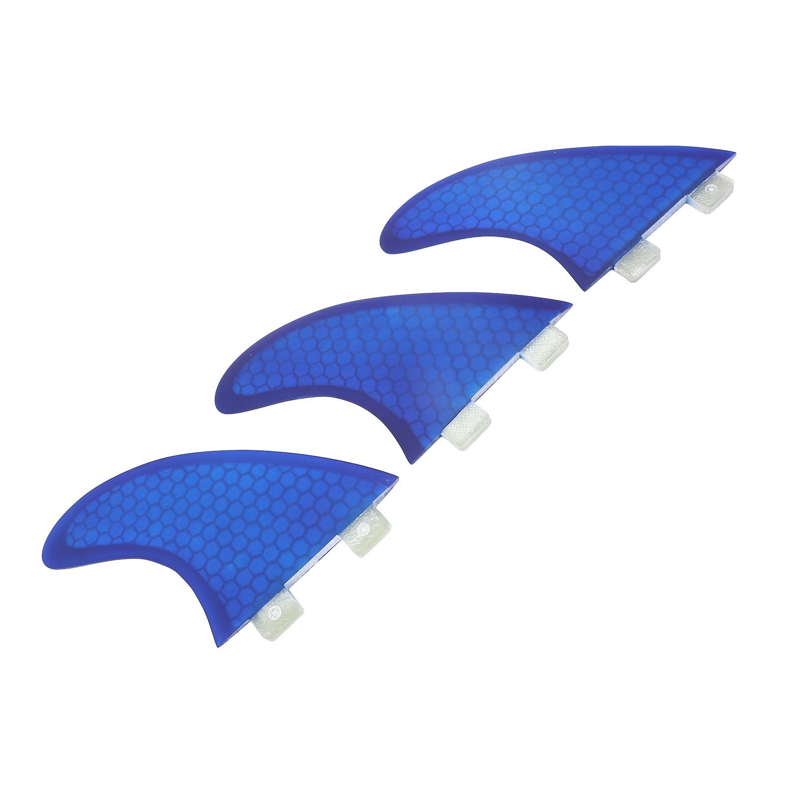

3PCS Surfboard Thruster Fins Fiberglass Fishtail Surfboard Fin Replacement for FCS1 Green