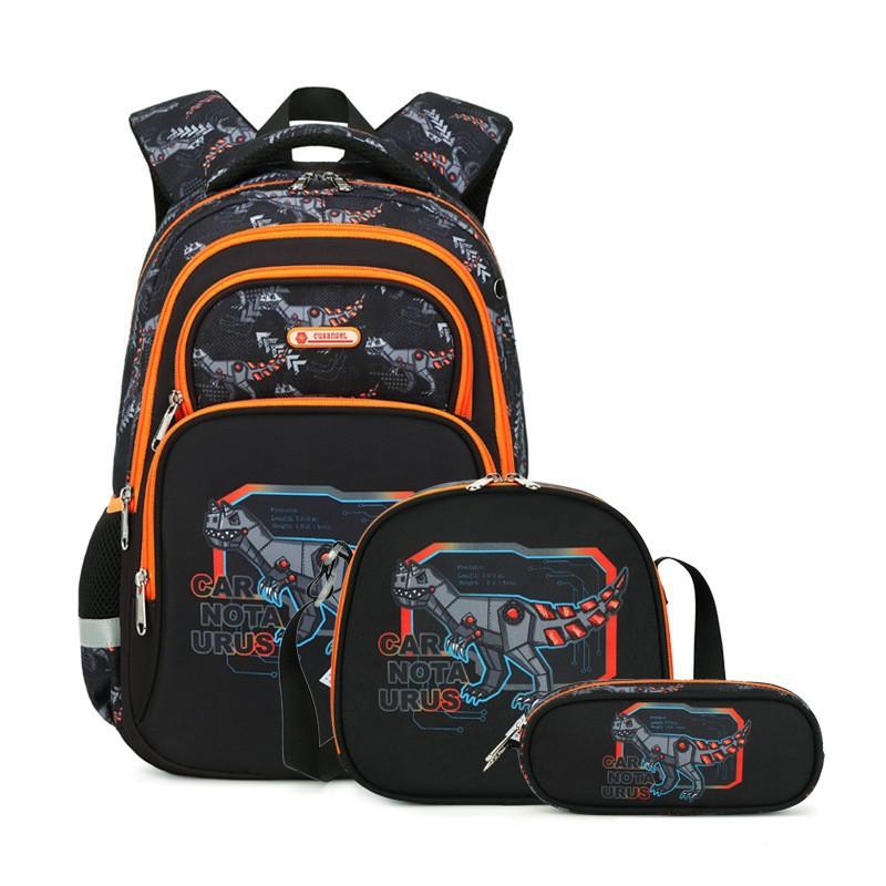 3 Piece School Backpack Set Ergonomic Double Shoulder Backpack For Boys And Girls Comfortable Back Support Durable Schoolbag Ideal For School Use
