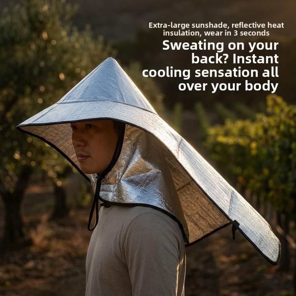 Heat Insulation Sunscreen Cape Aluminum Foil Elastic Sun Cloak  Outdoor Farm Work