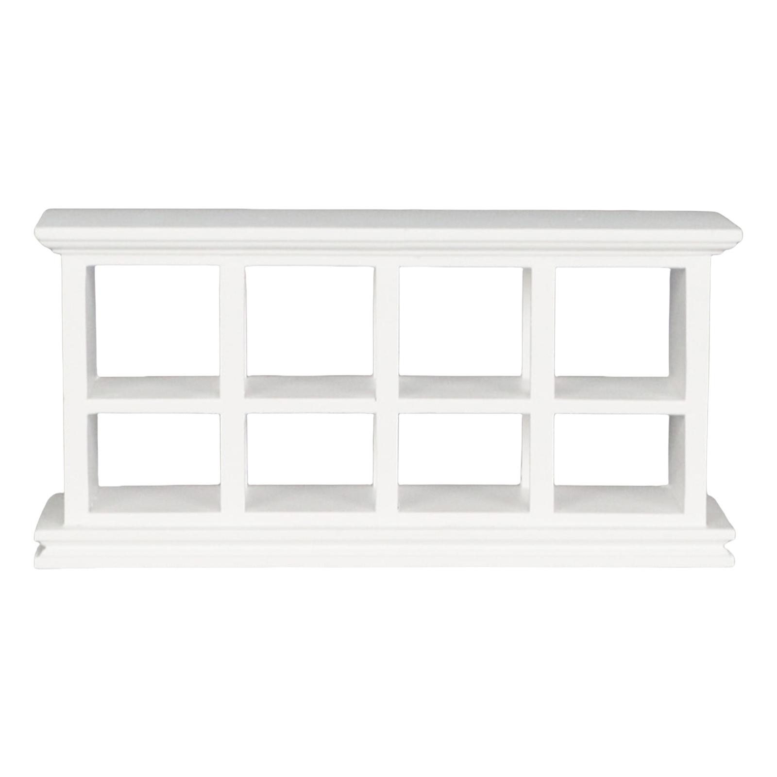 1/12 Scale White Dollhouses Bakery Cabinet Rack Miniature Furniture for Cake Display and Creative Scene Decoration 1