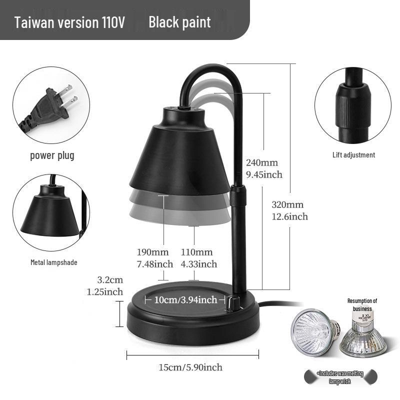 Nordic Aromatherapy Wax Melter Lamp - Flameless Candle Diffuser with Timer for Home and Bedroom Atmosphere