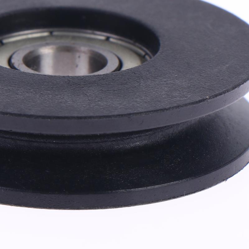 1Pcs U Groove Wire Rope Over Line Pulley Lightweight Durable Nylon Lifting Wheel for Home DIY Hanging Decor Installation