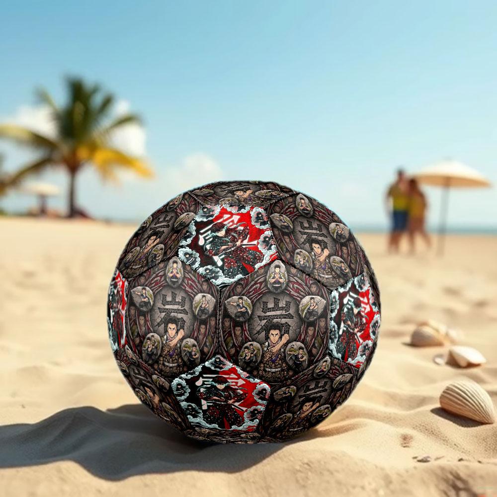 1pc Demon Slayer Kimetsu no Yaiba Soccer Ball Size 5 Indoor Soccer Ball Fashion Colorful Backyard Game - Great For Sports Fans Gift HE34
