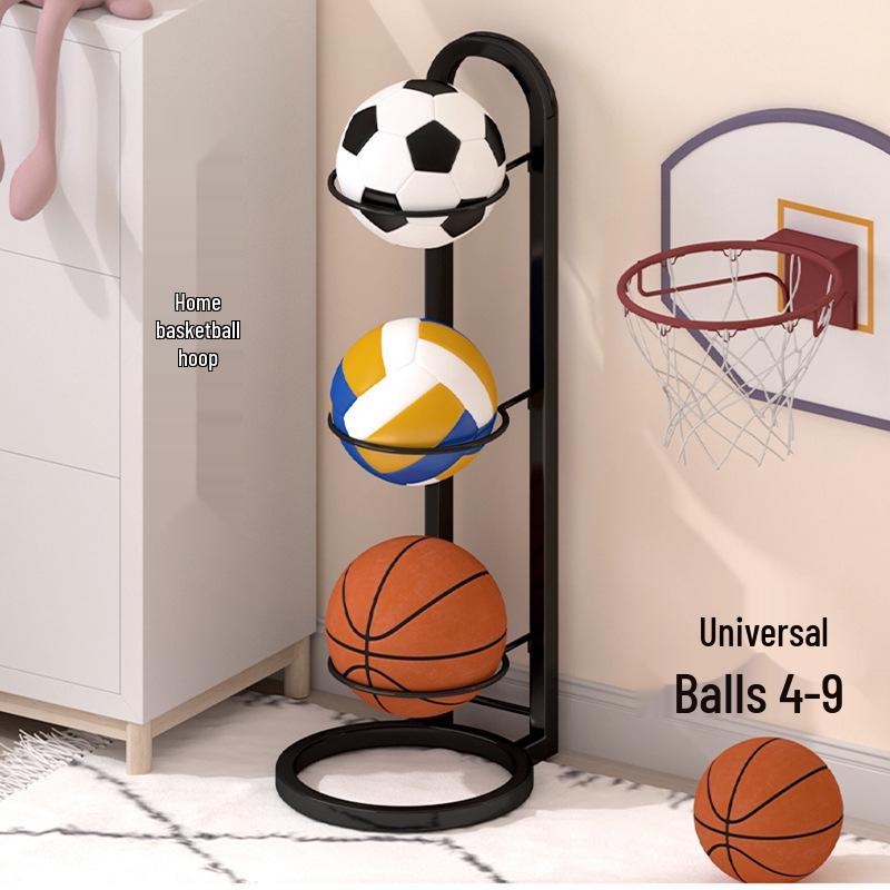 Gränsöverskridande Järnkonst Flerlagers Avtagbar Basketboll Förvaringsställ