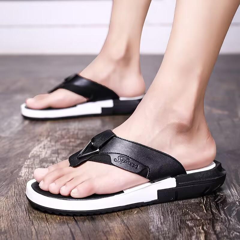 Fashion CYYTL Summer Flip Flops Mens Slippers Casual Shoes Beach Sandals Outdoor Slides Walking Comfort Designer Fashion Luxury Leather