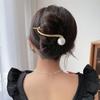 Lady Charm Pearl Hair Clips Hairpins Ponytail Clip Barrettes Hairgrips Headwear Women Hair Styling Tools