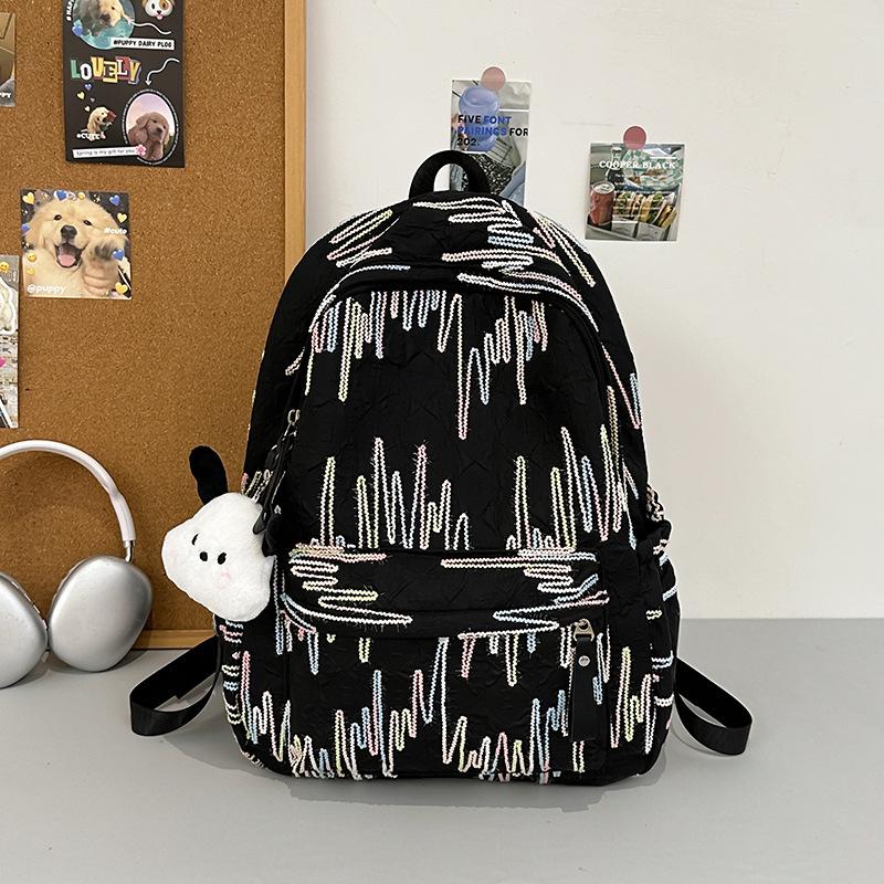 

Универсальный милый рюкзак для девочек-подростков - Стильный школьный рюкзак для учеников средней и старшей школы Small чёрный