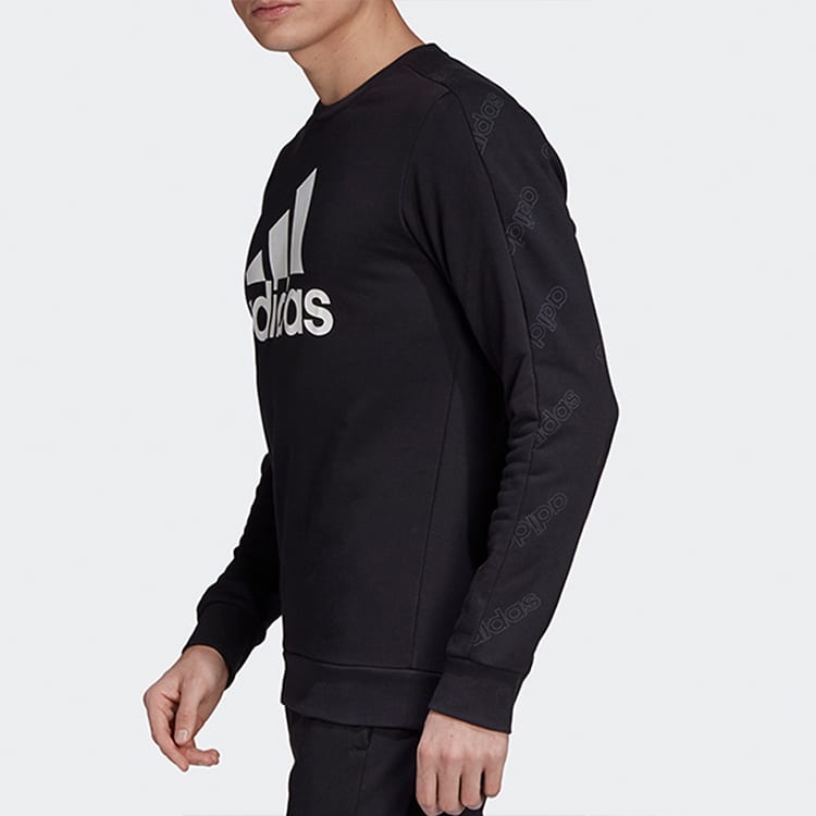 adidas Sweatshirts Men's Black Crew Neck Moderate Regular GJ6590