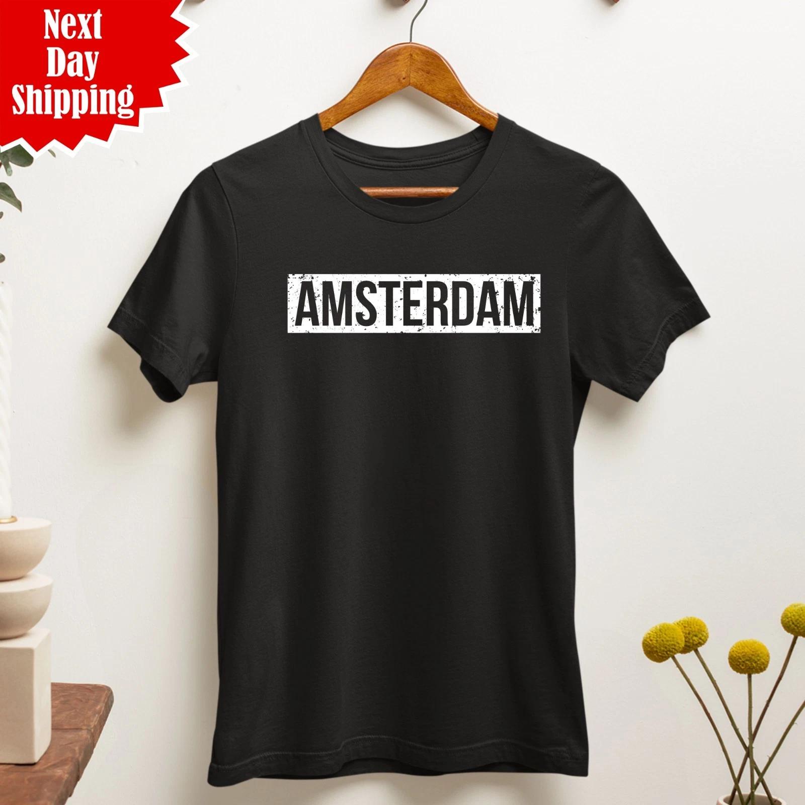Amsterdam Men s Funny T Shirt Printed 100% Cotton Gift Regular Fit Unisex T Top 2XL