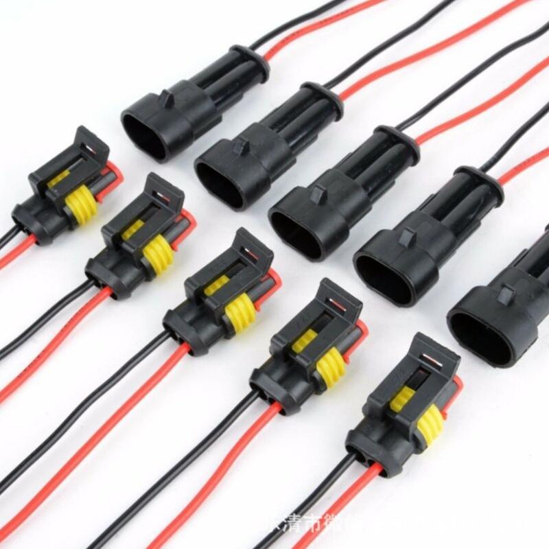 5Pcs Automotive Connector Male Female Electrical Connector Plugs with Wire for Car Truck Boats Other Wire Connection