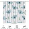 Adorable Koala Blue Shower Curtain Set For Bath Decoration Hello Text Green Branches Pattern Home Decor Waterproof Fabric 72''X8