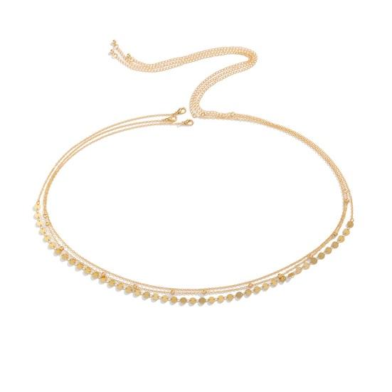 

Женская цепочка на талию с двойным слоем блесток, регулируемая длина, ажурная, для танца живота, украшения на талию, вечеринки, фестивали, ночные клубы, цепочка на тело