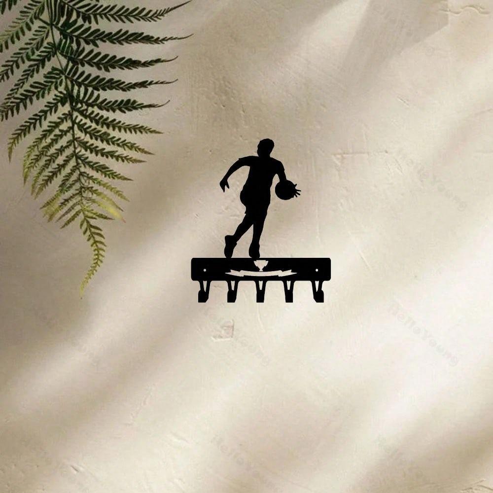 Wall Hook Black Steel Wall Decor for Living Room Bedroom Storage Organizer