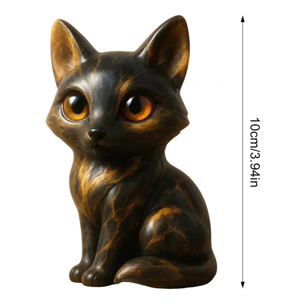 Fuchs Ornament Luxus Fuchs Skulptur Elegante Fuchs Skulptur für Heim- Bürodekor Handgefertigte Glücksfigur Luxus Desktop