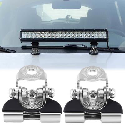 1PC Universal Car Mount Work Light Spotlight Bracket Clamp Rotatable Hood Offroad Led Work Light Bar Holder Auto Accessories