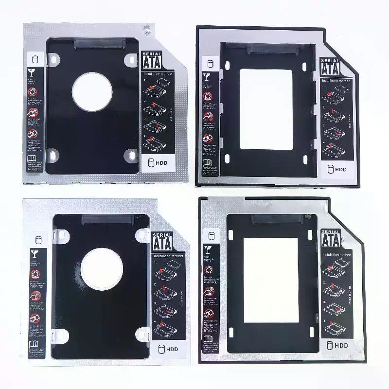 NEW SALE 2.5" SSD CD DVD To HDD Case Enclosure CD-ROM ODD Optibay Plastic Aluminum Universal 9.5/12.7mm SATA 3.0 2nd HDD Caddy