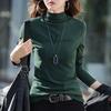 Winter Women Warm Blouse Turtleneck Letter Embroidery Pullovers Thick Bottoming Shirt for Women