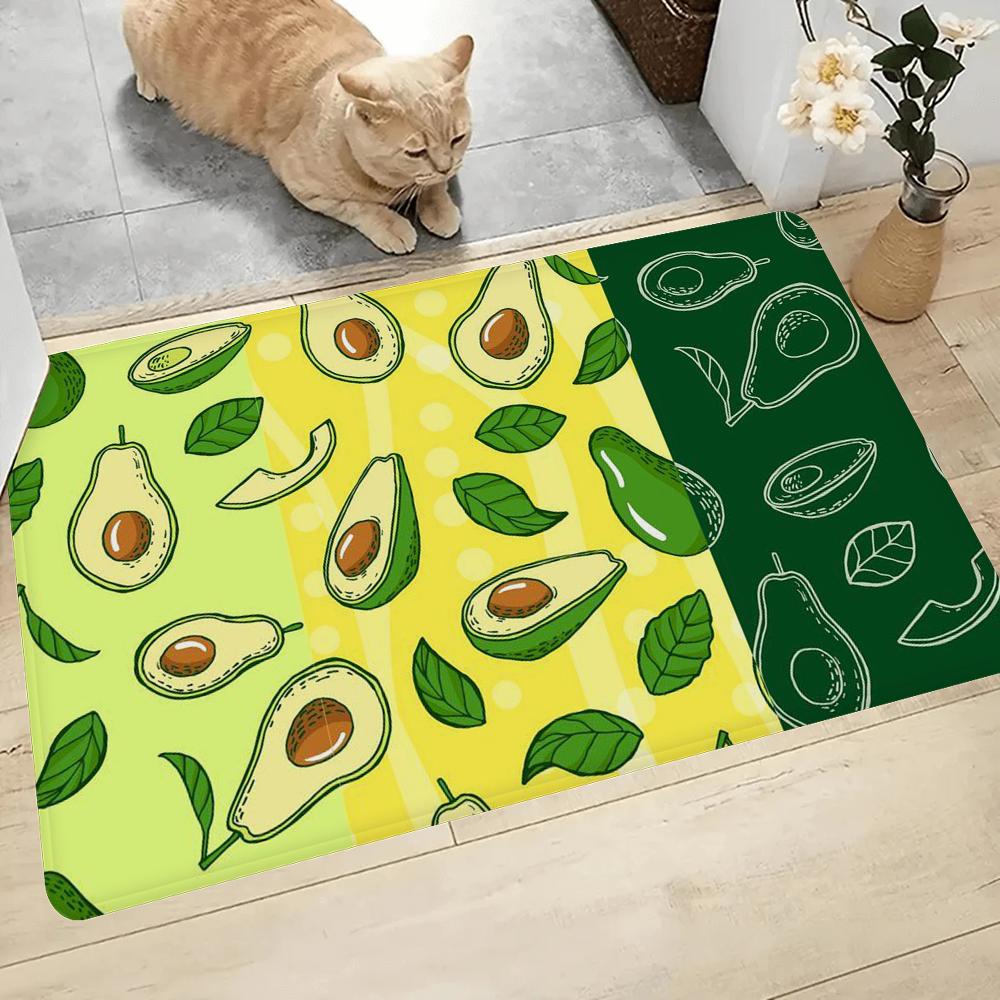 Avocado Room Mats Retro Multiple Choice Living Room Kitchen Rug Non-Slip Welcome Rug