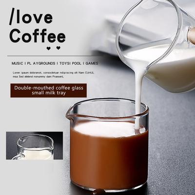 80ml High Borosilicate Glass Cup with Spout Glass Cup Mugs Milk Coffee Utensils Insulated Clear Cup Suitable For Espresso