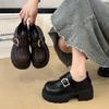 Women's Fashion Arch Support Thick Sole Soft Elastic Comfortable Heightening Shock-absorbing Waterproof Non-slip Casual Mary Jane Style Loafers Shoes