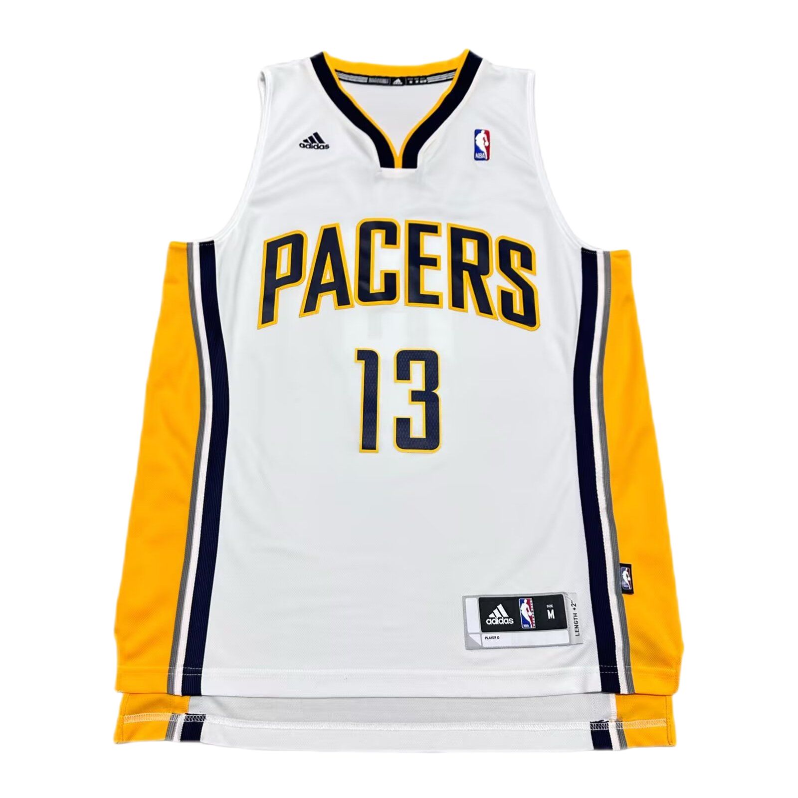 

Adidas НБА Пэйсерс Джордж 13 Дышащая Удобная Безрукавка с V-образным вырезом Баскетбольная майка Мужская майка 7912A-3A5-K92511 M