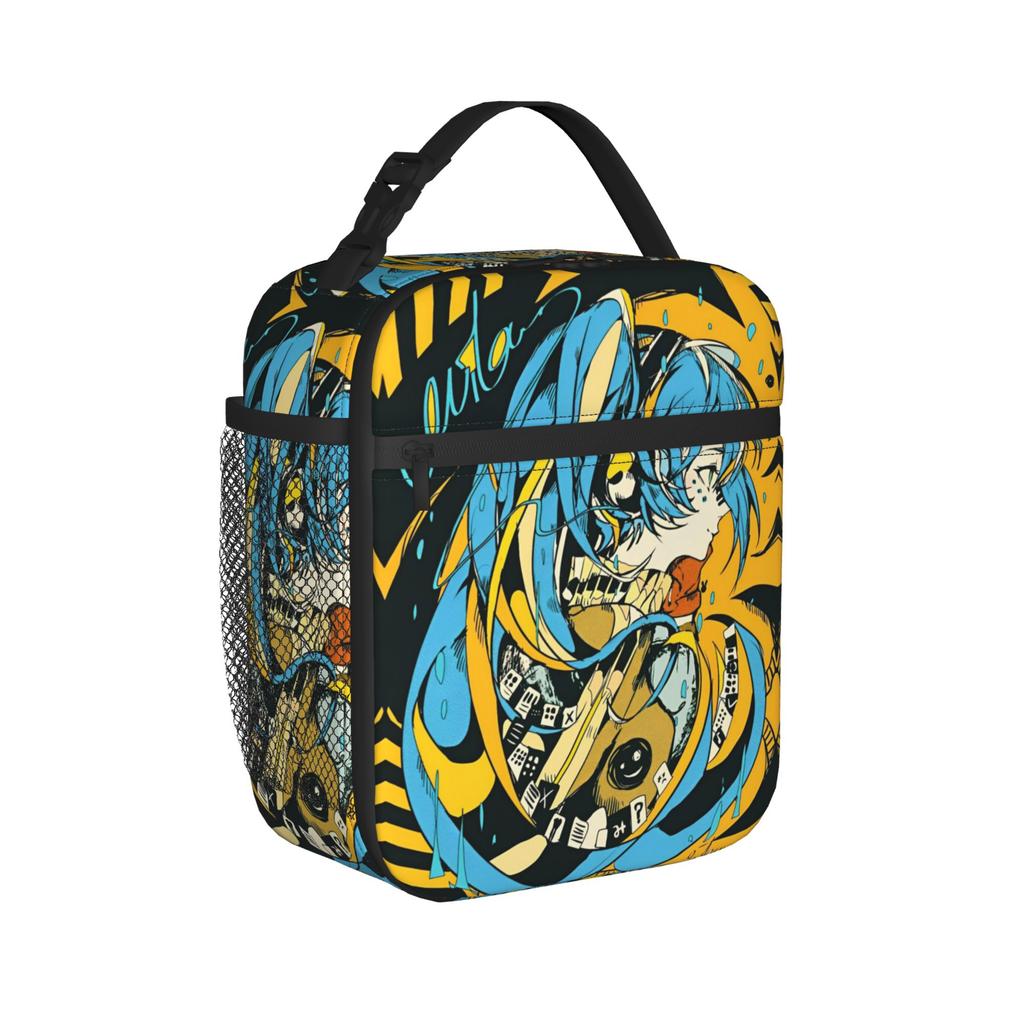 Hatsune Miku  Insulated Lunch Bag Leakproof Anime Reusable Cooler Bag Tote Lunch Box Work  Travel Food Storage Bags