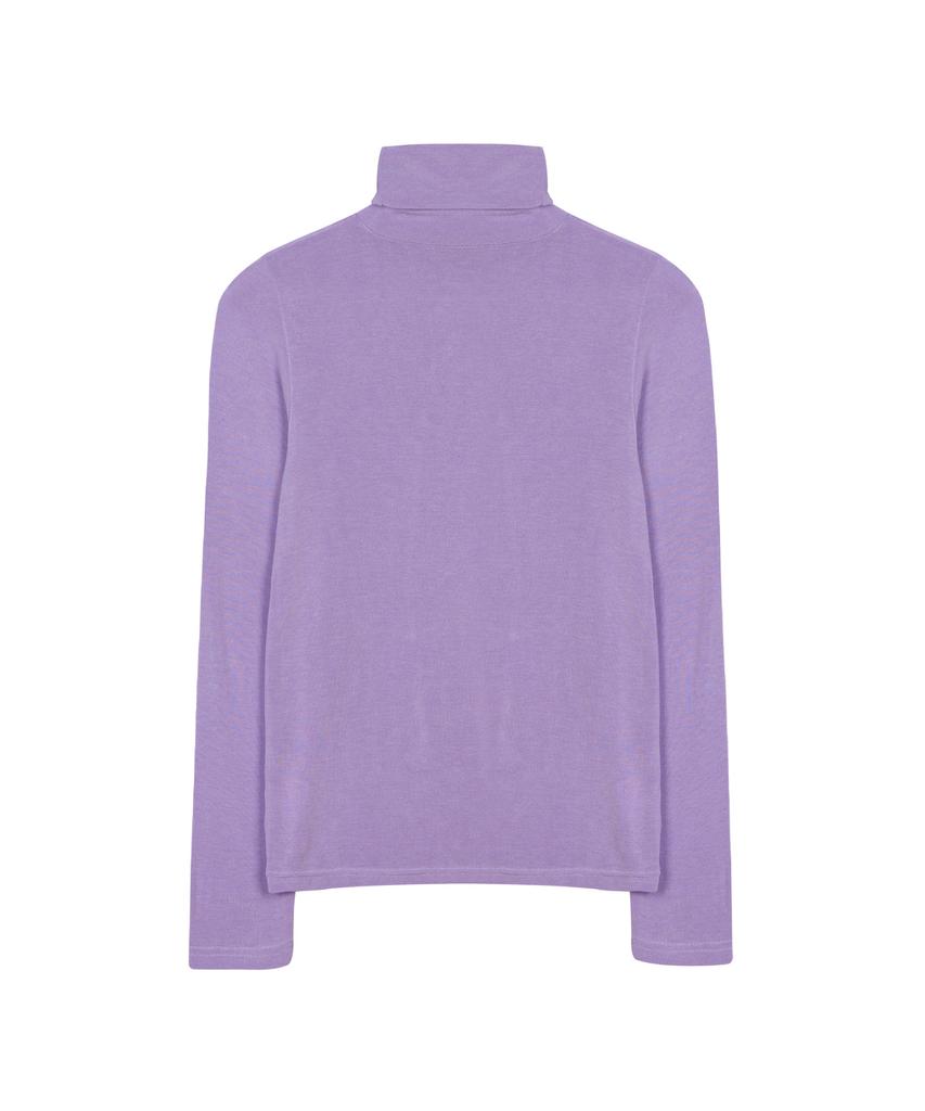 Nigaennikol [Essential] Minimal Slim Turtleneck Top_Purple