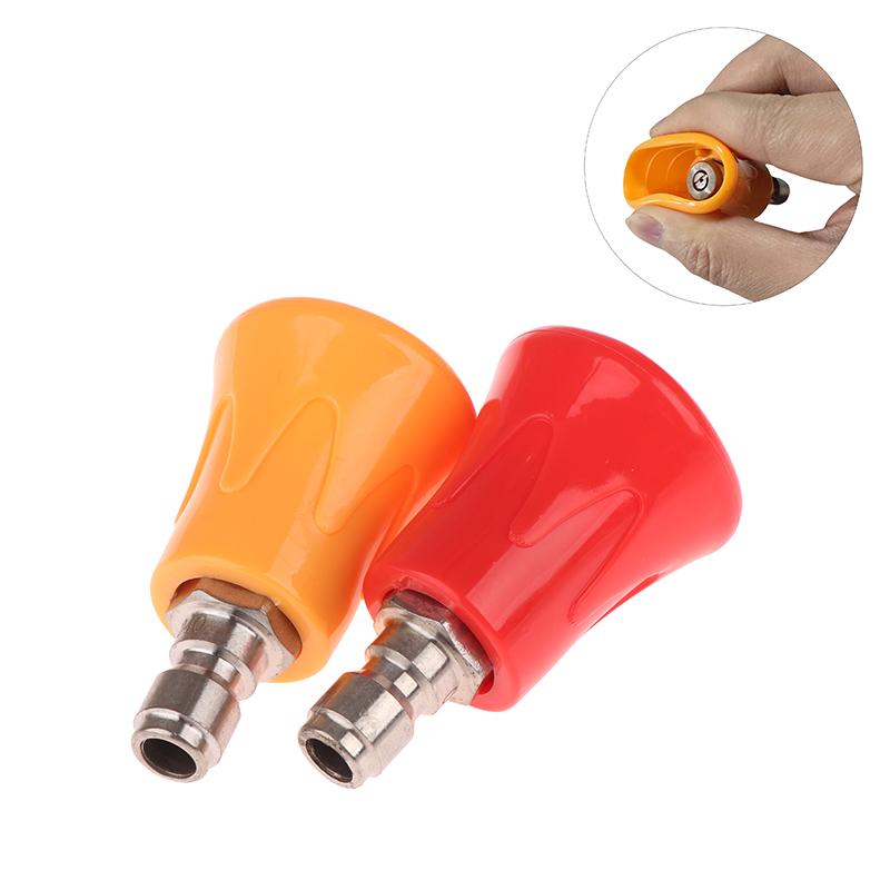 1 Piece Soft Rubber Sleeve Sector Nozzle Splash Proof Stainless Steel Nozzle High Pressure Water Gun Nozzle Car Wash Accessories
