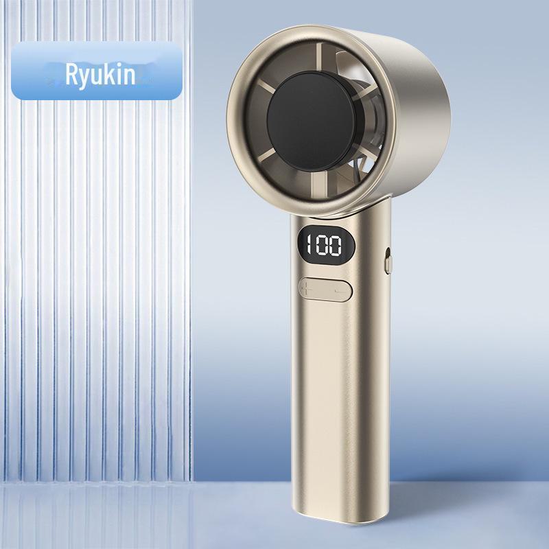 Portable Leafless Handheld USB Fan: Silent, High-Wind Mini Air Conditioner
