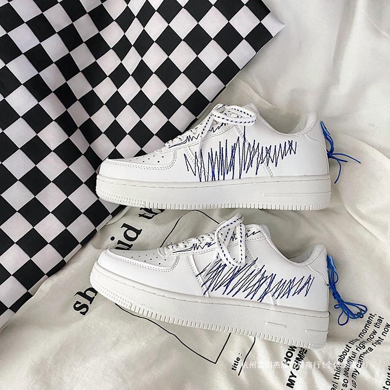 Embroidery Casual Sports Shoes Breathable Platform Flat Shoes 2025 Summer New Men's Shoes Couple Versatile Board Shoes