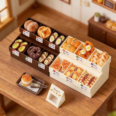 Small Pastry Toys Realistic Cute Small Collection Miniature House Accessories For Home Cars Shop Window Offices Cafes Bookstores