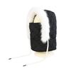 Lei Feng Hat with Soft Plush Inner Fluffy Fur Edge Winter Face Guard Head Cap Adjustable Drawstring Headgear
