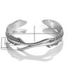 Open Adjustable Tibetan Silver Bangle Feather Shape Cuff Bracelet for Men Women Classic Jewelry Gift Accessories Bangles