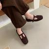 Inner heightening retro suede small leather shoes women's shoes 2025 spring and autumn Mary Jane single shoes French gentle evening shoes
