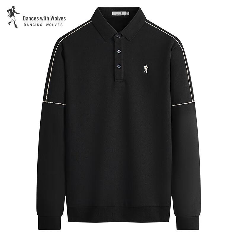 Men's Fashion Embroidered Sweatshirt with Exposed Stitching