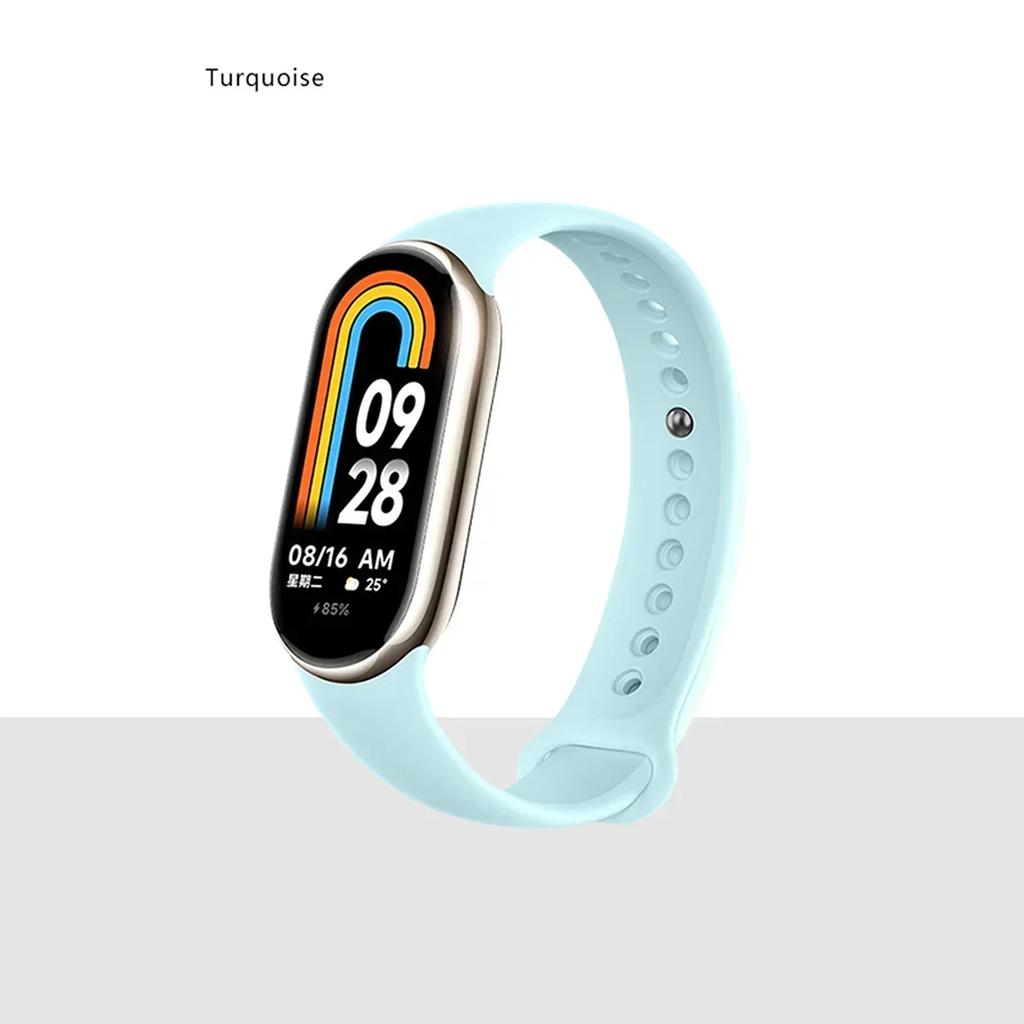 Silicone Strap for Xiaomi Mi Band 9 8 Strap NFC Sports Rubber Bracelet Wristband Pulseira Correa Smart for Mi Band 8/9 Accessory