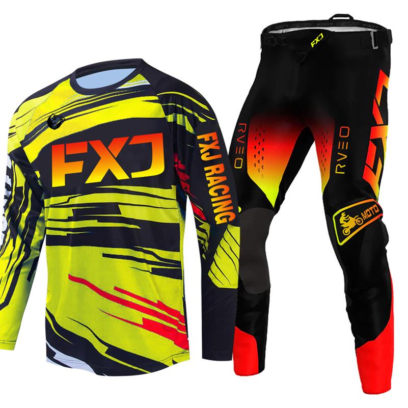 Set di abbigliamento da motocross per bambini 4 5 6 7 8 9 10 11 12 13 anni Ragazzi Bambino Motociclista Ragazzo Ragazza Maglia Pantaloni Kit tuta da corsa Fuoristrada Enduro MX MTB