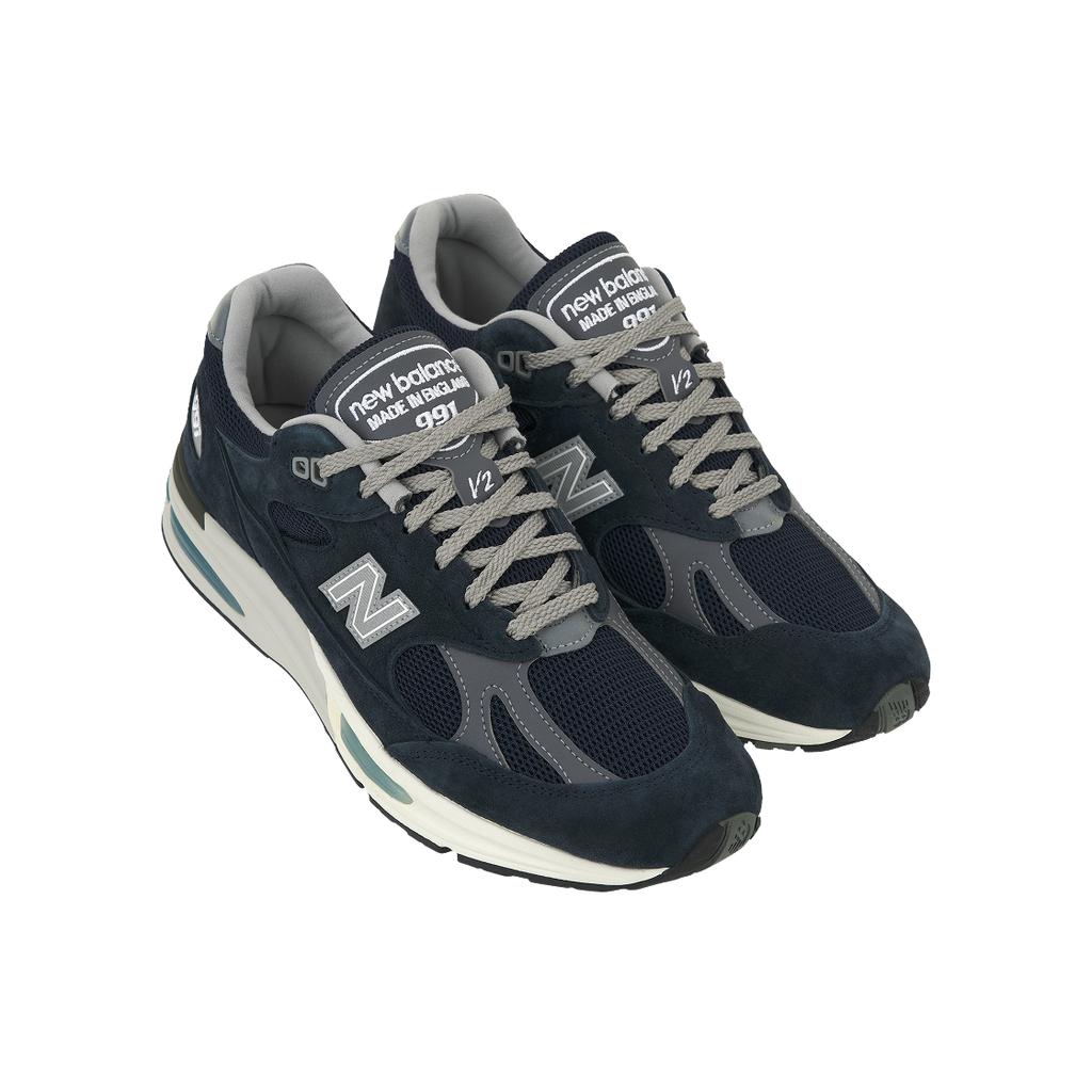 New Balance 991v2 Hergestellt in England Dunkelmarine Unisex-Sneaker Blau Smoked-Pearl Silber U991NV2