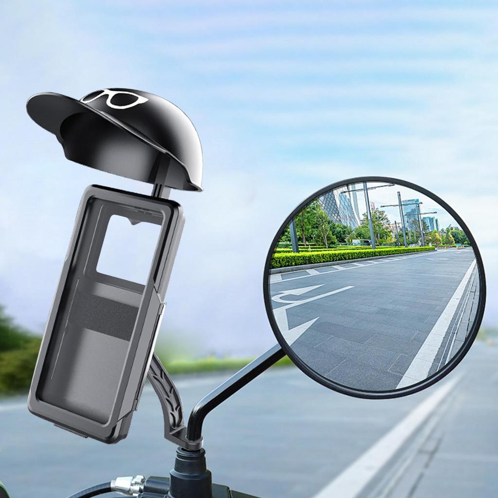 Motorcycle Phone Mount Biking Sun Hat Bracket Waterproof Mobile Phone Mount For Women Men Riding Motorcycles Bicycles Scooters