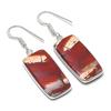 Natural Red Snakeskin Gemstone 925 Sterling Silver Jewelry Earring 1.77" AEE-10843